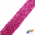 1 1/8" Color AB Chaton Crystal Rhinestone Iron on Trim, IRT-002