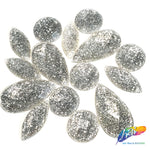 Silver Glitter Resin Stones, YF01