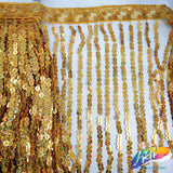 Color AB Sequins Fringe (6" 12" 16"), SEQ-001 AB
