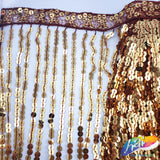 Color Sequins Fringe (6" 12" 16"), SEQ-001