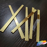 Gold Rectangle Mirror Stones