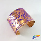 Rose Gold/Purple Fancy Metal Cuffs - Style G (sold per piece)