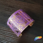 Rose Gold/Purple Fancy Metal Cuffs - Style G (sold per piece)