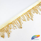 1 3/4" Variegated Beaded Fringe with Bugle & Seed Beads, FR-010