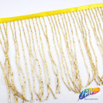 4" Beaded Fringe with 2-3mm Bugle Beads, FR-012