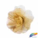 CLOSEOUT! Small 3D Stiff Organza/Chiffon Flower Brooches (3 pieces)