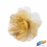 CLOSEOUT! Small 3D Stiff Organza/Chiffon Flower Brooches (3 pieces)