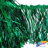 6" Sequins Fringe with Clustered Sequins Bias Tape, SEQ-002
