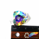 27mm Crystal AB Heart Sew-on Rhinestone w/ Metal Setting