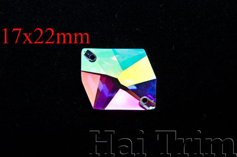 17x22mm Cosmic Crystal AB Sew-on Rhinestones
