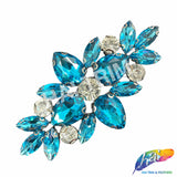 Glass Rhinestone Flower Motif Iron On Applique, IA-001