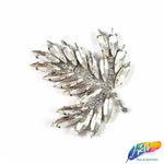 Leaf Rhinestone Iron On Applique, IA-005