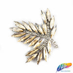 Leaf Rhinestone Iron On Applique, IA-005