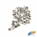 Flower Bouquet Rhinestone Iron On Applique, IA-055