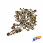 Flower Bouquet Rhinestone Iron On Applique, IA-055