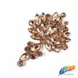 Flower Bouquet Rhinestone Iron On Applique, IA-055
