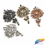 Flower Bouquet Rhinestone Iron On Applique, IA-055