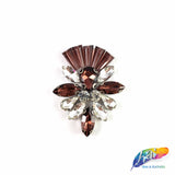 Fancy Motif Rhinestone Iron On Applique, IA-056