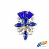 Fancy Motif Rhinestone Iron On Applique, IA-056