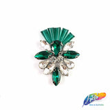 Fancy Motif Rhinestone Iron On Applique, IA-056