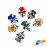 Fancy Motif Rhinestone Iron On Applique, IA-056