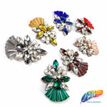 Fancy Motif Rhinestone Iron On Applique, IA-056