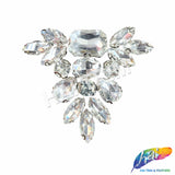 Pendant Motif Rhinestone Iron On Applique, IA-058