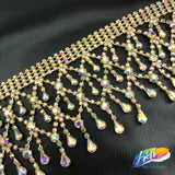 CLOSEOUT! 5 yards of Crystal Rhinestone Fringe, QL-021, QL-022
