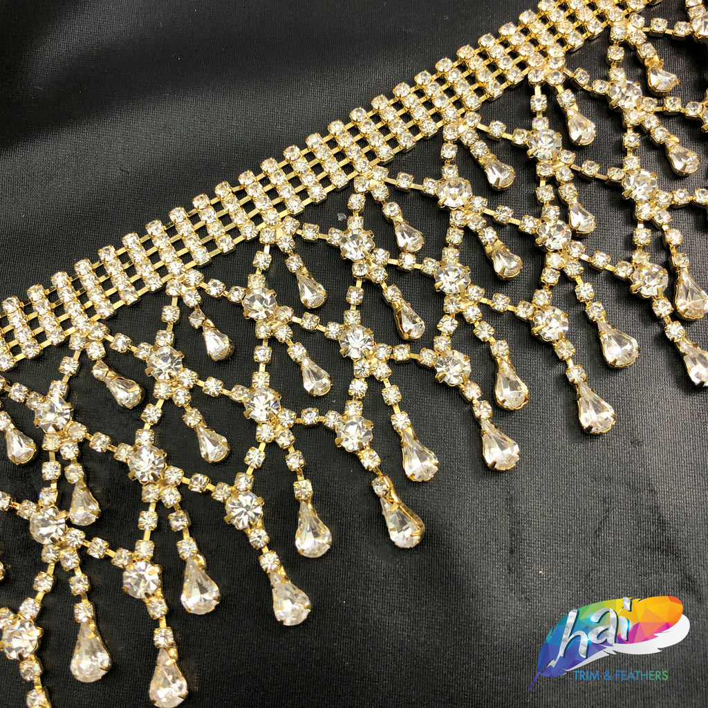 CLOSEOUT! 5 yards of Crystal Rhinestone Fringe, QL-021, QL-022