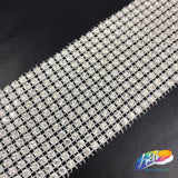 3" 12-row Rhinestone Stretch Banding