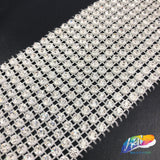 3" 12-row Rhinestone Stretch Banding