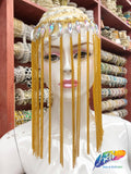 11" Chain Tassel Fringe with Crystal AB Teardrop Stones, CF-008