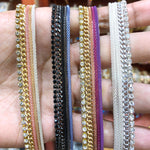 1/2" Rope Chain Rhinestone Iron on Trim, IRT-116