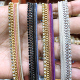 1/2" Rope Chain Rhinestone Iron on Trim, IRT-116