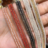 3/8" 2-Row Rhinestone Chain Iron on Trim, IRT-115