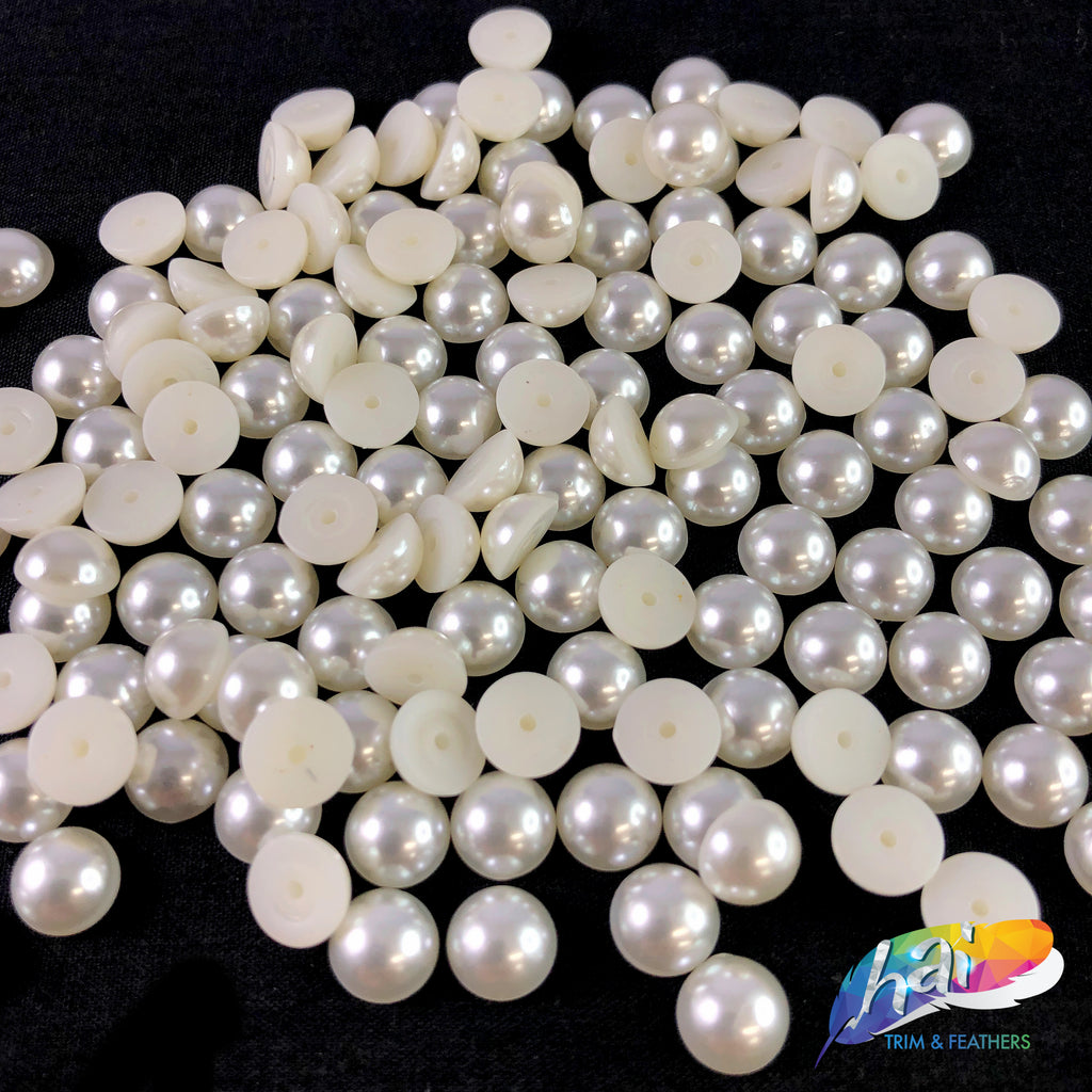 8mm White Flatback Sew On Pearls – Hai Trim & Feathers