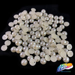 8mm Ivory Flatback Sew On Pearls