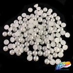 8mm White Flatback Sew On Pearls