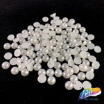 8mm White Flatback Sew On Pearls