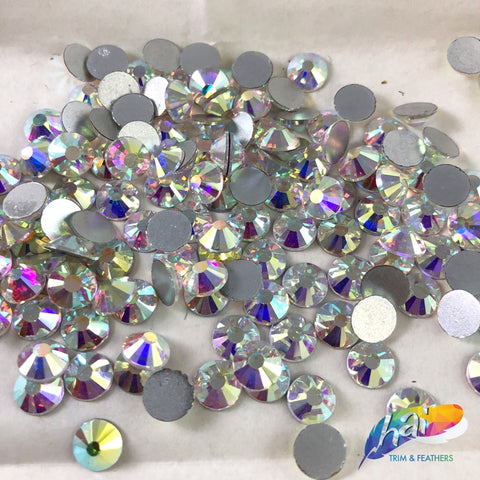 AB Clear Rhinestones Glass Gemstones Micro Beads Metal Accents