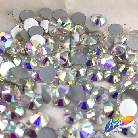 10mm Round Crystal AB Sew-on Rhinestones – Hai Trim & Feathers