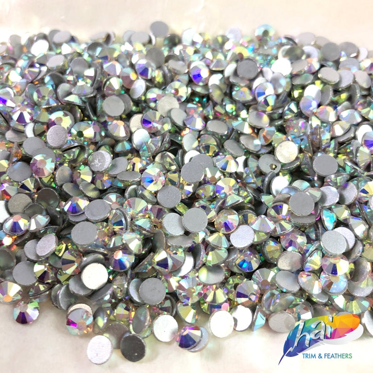 10mm Round Crystal AB Sew-on Rhinestones – Hai Trim & Feathers