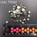 10mm Flat Top Cone Iron On Studs, K-006