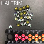 10mm Gunmetal Pointed Round Iron On Studs, K-087