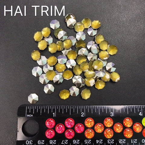 10mm Hexagon Iron On Studs, K-088