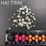 6mm Flat Top Pyramid Iron On Studs, K-015