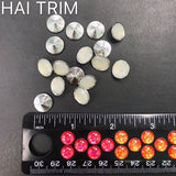 12mm Round Swirl Iron On Studs, K-081