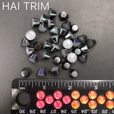 10mm Flat Top Cone Iron On Studs, K-006