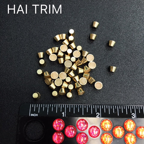 5mm Flat Top Cone Iron On Studs, K-003