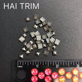 6mm Pyramid Cut Square Iron On Studs, K-019